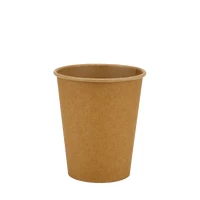 Стакан бумажный 250мл евро однослойный крафт Ю 50шт, Размер стакана: 250 Евро, Цвет стакана: Крафт, Материал: Картон
