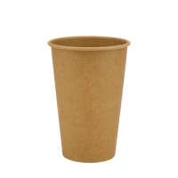 Стакан бумажный 340мл однослойный крафт Ю 50шт, Размер стакана: 340, Цвет стакана: Крафт, Материал: Картон
