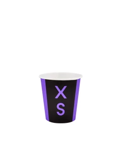 Стакан бумажный 110мл однослойный XS фиолетовый 50шт