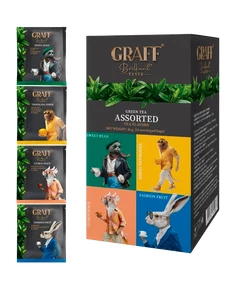 Чай зеленый байховый Assorted tea flavors ассорти Graff 24шт х 1.5г