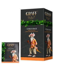 Чай зеленый байховый Citrus space с ароматом бергамота и лимона Graff 20шт х 1.5г