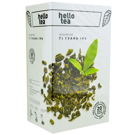 Чай зелений Ті Гуань Інь Hello Tea 20шт х 2г