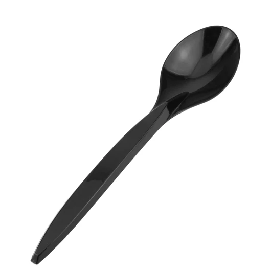 Ложка Преміум чорна столова 18см 100шт