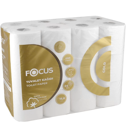 Папір туалетний FOCUS Gold 3 шари 16.8 м 24 рулони