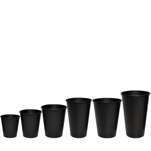 Стакан бумажный 250мл евро однослойный Black in Black 50шт, Размер стакана: 250 Евро, Цвет стакана: Черный, изображение 3