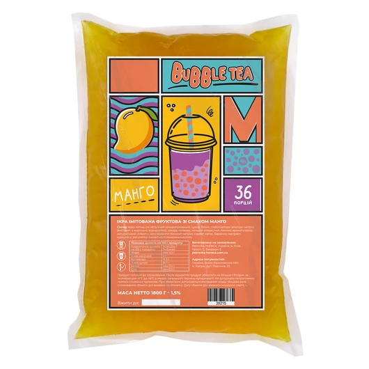 Bubble Tea шарики со вкусом манго 1,8 кг