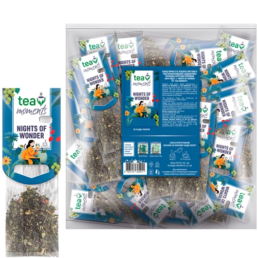 Чай черный с зеленым Nights of Wonde Tea Moments 50шт х 2,2г