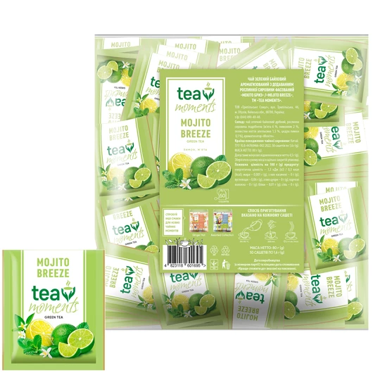Чай зелений Mojito Breeze Tea Moments 50шт х 1,6г