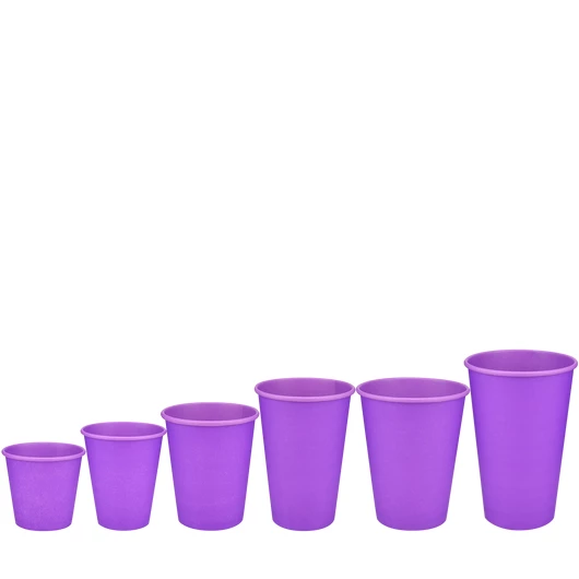 Стакан бумажный 270мл однослойный Lavanda Cup 50шт, Размер стакана: 270, Цвет стакана: Фиолетовый, Материал: Картон, изображение 3