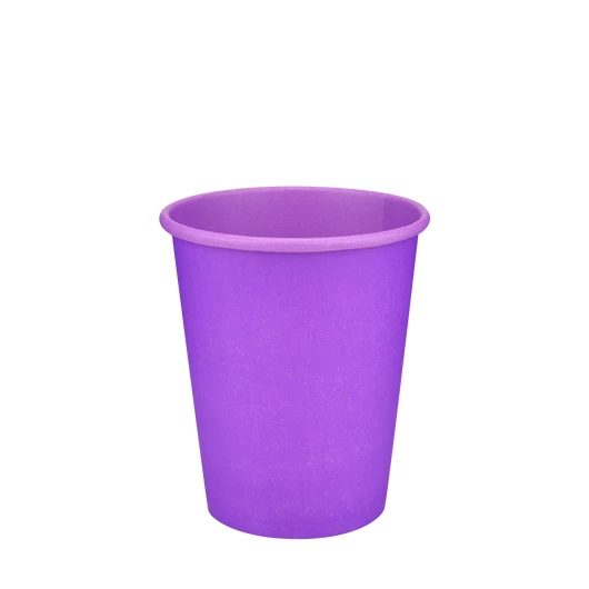 Стакан бумажный 270мл однослойный Lavanda Cup 50шт, Размер стакана: 270, Цвет стакана: Фиолетовый, Материал: Картон