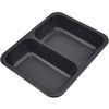 Ланч-бокс Т-2 без крышки черный 2 секции 227х178х40мм 50шт