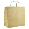 Бумажный пакет с ручками крафт 200х80х220мм, изображение 4