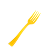 Виделка для фруктів жовта, изображение 2