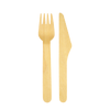 Одноразовий набір дерев'яний (виделка, ніж, серветка) 25шт, изображение 2