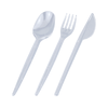 Одноразовый набор прозрачный (вилка, нож, ложка, салфетка) 25шт, изображение 2