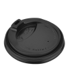 Крышка для бумажных стаканов F-80 черная 50шт, Материал: Пластик, Диаметр крышки, мм: 80, Цвет крышки: Черный, Инд. упаковка: Нет, изображение 2