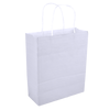 Паперовий пакет крафт з ручками білий 200х100х220 мм (690)