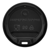 Крышка для бумажных стаканов ТОП Ph-90 черная 50шт, Материал: Пластик, Диаметр крышки, мм: 90, Цвет крышки: Черный, Инд. упаковка: Нет