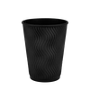 Стакан бумажный 400мл гофрированный Double Black 25шт