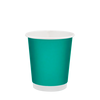 Стакан паперовий 250мл євро двошаровий Soft Touch бірюза 25шт, Розмір стакана: 250 Євро, Колір стакана: Бірюзовий