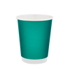 Стакан бумажный 400мл двухслойный Soft Touch бирюза 25шт, Размер стакана: 400, Цвет стакана: Бирюзовый