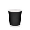Стакан паперовий 250мл євро двошаровий Soft Touch чорний 25шт, Розмір стакана: 250 Євро, Колір стакана: Чорний