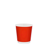 Стакан бумажный 110мл двухслойный Soft Touch красный 30шт, Размер стакана: 110, Цвет стакана: Красный