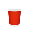 Стакан паперовий 250мл євро двошаровий Soft Touch червоний 25шт, Розмір стакана: 250 Євро, Колір стакана: Червоний