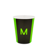 Стакан бумажный 250мл евро однослойный M зеленый 50шт, Размер стакана: 250 Евро, Цвет стакана: С рисунком, Материал: Картон