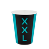 Стакан паперовий 400мл одношаровий XXL бірюзовий 50шт, Розмір стакана: 400, Колір стакана: З зображенням, Матеріал: Картон