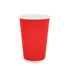 Стакан паперовий 340мл гофрований червоний 20шт, Розмір стакана: 340, Колір стакана: Червоний, Матеріал: Картон