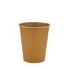 Стакан паперовий 250мл євро одношаровий крафт Ю 50шт, Розмір стакана: 250 Євро, Колір стакана: Крафт, Матеріал: Картон