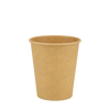 Стакан паперовий 250мл євро одношаровий крафт 50шт, Розмір стакана: 250 Євро, Колір стакана: Крафт