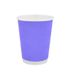 Стакан паперовий 400мл гофрований світло-фіолетовий 30шт, Розмір стакана: 400, Колір стакана: Фіолетовий, Матеріал: Картон