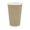 Стакан паперовий 500мл гофрований бурий 15шт