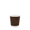 Стакан бумажный 110мл гофрированный коричневый 30шт