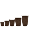 Стакан бумажный 400мл гофрированный коричневый 25шт, изображение 3