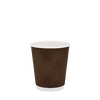 Стакан паперовий 175мл гофрований коричневий 30шт
