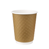 Стакан паперовий 400мл двошаровий крафт Зерно 20шт, Розмір стакана: 400, Колір стакана: Крафт
