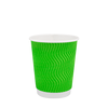 Стакан паперовий 250мл євро гофрований салатовий 20шт, Розмір стакана: 250 Євро, Колір стакана: Салатовий, Матеріал: Картон