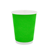 Стакан паперовий 400мл гофрований салатовий 15шт, Розмір стакана: 400, Колір стакана: Салатовий, Матеріал: Картон