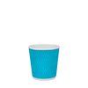 Стакан бумажный 110мл гофрированный бирюзовый 30шт, Размер стакана: 110, Цвет стакана: Бирюзовый, Материал: Картон