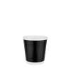 Стакан паперовий 110мл двошаровий глянцевий чорний 50шт, Розмір стакана: 110, Колір стакана: Чорний, Матеріал: Картон