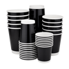 Стакан бумажный 250мл евро двухслойный глянцевый черный 30шт, изображение 2