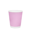 Стакан бумажный 250мл евро гофрированный лиловый 30шт, Размер стакана: 250 Евро, Цвет стакана: Лиловый, Материал: Картон