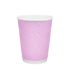 Стакан бумажный 400мл гофрированный лиловый 30шт, Размер стакана: 400, Цвет стакана: Лиловый, Материал: Картон