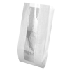 Бумажный пакет с прозрачной вставкой белый 310х160х80/60мм 100шт