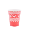 Стакан бумажный 250мл евро однослойный SoftFeel Winter red 25шт, Размер стакана: 250 Евро, Цвет стакана: С рисунком, Материал: Картон