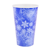 Стакан бумажный 500мл однослойный SoftFeel Winter blue 25шт, Размер стакана: 500, Цвет стакана: С рисунком, Материал: Картон