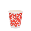 Стакан бумажный 250мл евро двухслойный Poppy 30шт, Размер стакана: 250 Евро, Цвет стакана: С рисунком, Материал: Картон